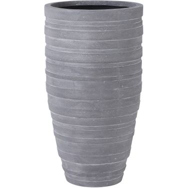 June Medium Slim Planter In Raw Gray