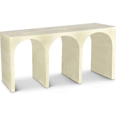 June Oak 60-Inch Console Table In Cream