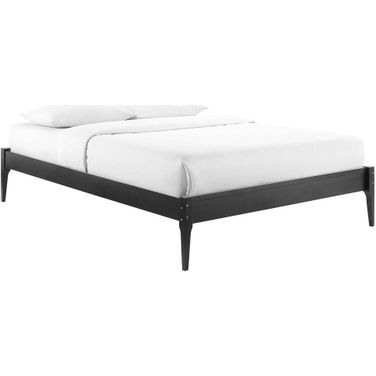 June Queen Wood Platform Bed Frame In Black