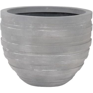 June Small Planter In Raw Gray