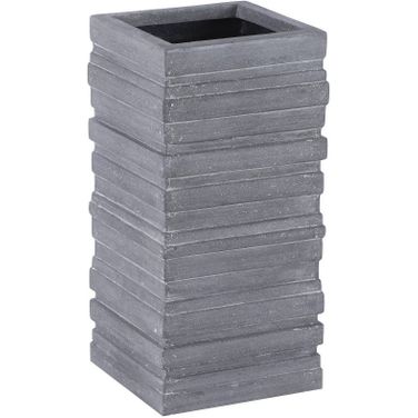 June Small Square Planter In Gray