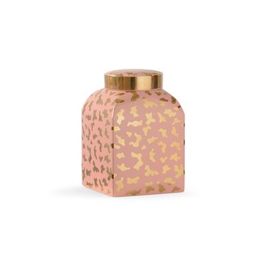 Jungle Ginger Jar In Pink and Gold