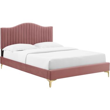 Juniper Channel Tufted Performance Velvet King Platform Bed MOD-6748-DUS