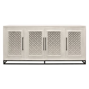 Juno 4-Door Sideboard In Distressed White