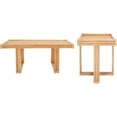 Juri Rectangle Occasional Table Set In Natural