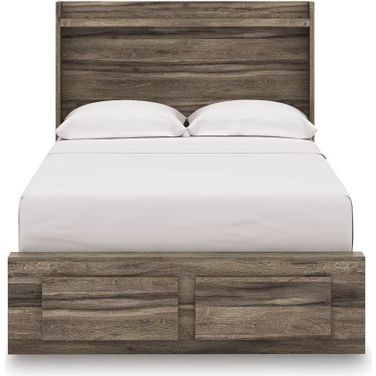 Jusika Full Panel Storage Bed In Brown