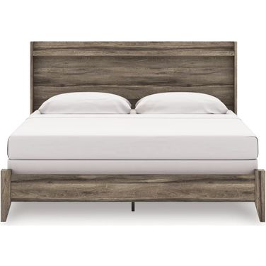Jusika King Panel Bed In Brown
