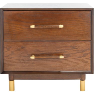 Justice 2 Drawer Nightstand in Walnut