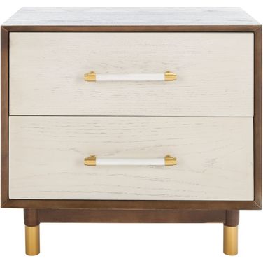 Justice 2 Drawer Nightstand in White Wash
