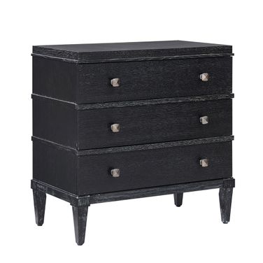 Justin 3-Drawer Nightstand In Black