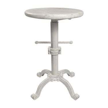 Justin Adjustable Barstool In Whitewash