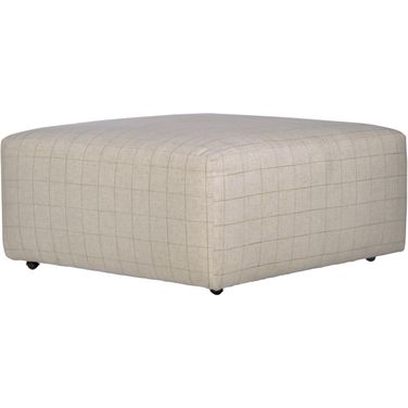 Justine Castered Cocktail Ottoman In Wheat