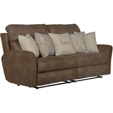 Justine Lay Flat Reclining Sofa In Burlap