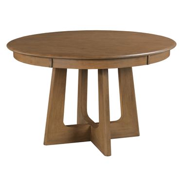 Kafe 54 Inch Round Pedestal Table In Latte