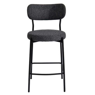 Kai Counter Stool Set of 2 In Chunky Grey and Black
