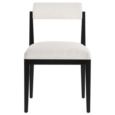 Kai Fabric Dining Chair In Salt and Black