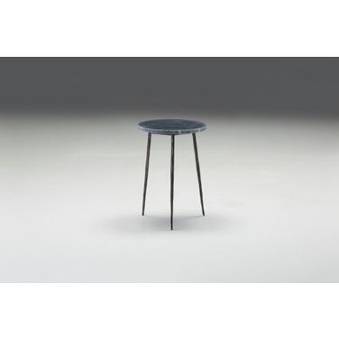 Kaii Black Marble Tall End Table
