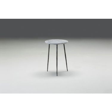 Kaii Gray Marble Tall End Table