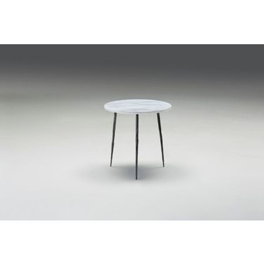 Kaii White Marble Medium End Table