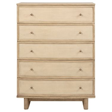 Kailani 5-Drawer Bedroom Chest of Drawers In Beige Oak