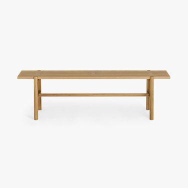 Kaja Oak Dining Bench In Light Natural Oak