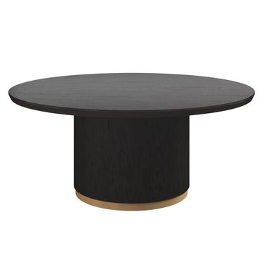 Kalla 68 Inch Round Dining Table In Charcoal