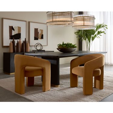 Kalla 96 Inch Rectangular Dining Room Set In Charcoal