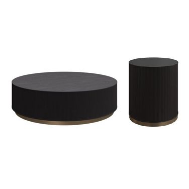 Kalla Occasional Table Set In Charcoal
