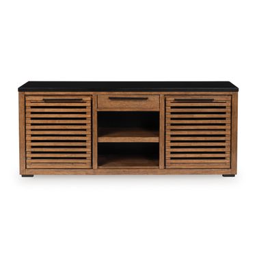 Kallari Credenza In Warm Brown and Black