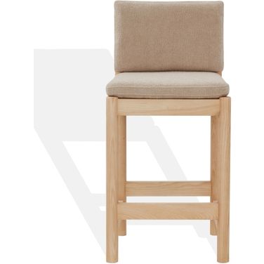 Kalmia Boucle Counter Stool In Oatmeal and Natural