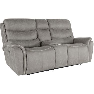 Kamari Console Loveseat with Power Headrest and Footrest In Gray
