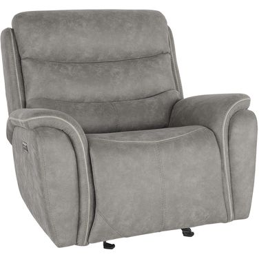 Kamari Glider Recliner with Power Headrest and Footrest In Gray