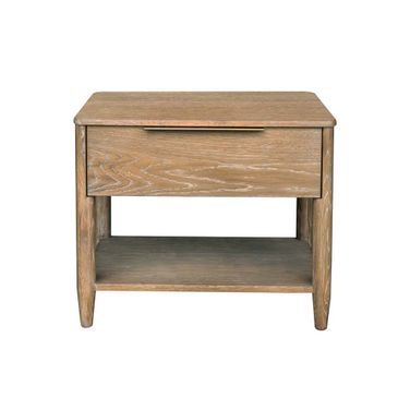 Kamelia Nightstand In Sand and Brass