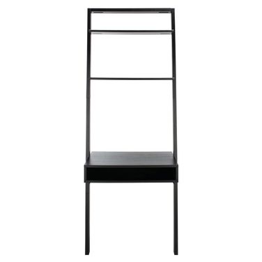 Kamy 2 Shelf Leaning Desk in Black