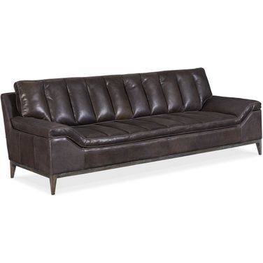 SS Kandor Black Leather Sofa