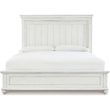 Kanwyn California King Panel Bed In White Wash