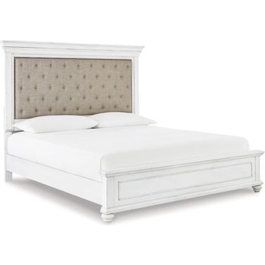 Kanwyn California King Panel Bed In White Wash