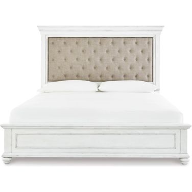 Kanwyn King Panel Bed In White Wash