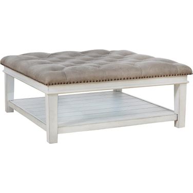 Kanwyn Whitewash Upholstered Coffee Table
