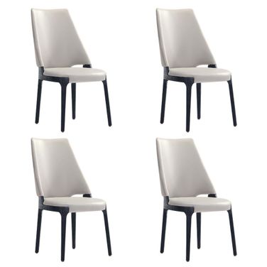Kara Dining Side Chair Set of 4 In Light Grey