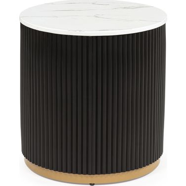 Kara End Table In Black and White
