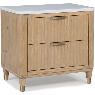 Kara Night Stand In Cerused Natural