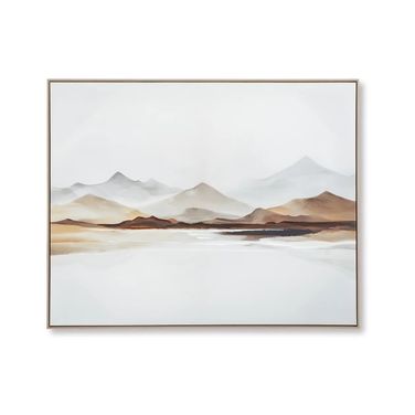 Karalen Wall Art In White and Gray and Brown