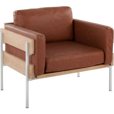Kari Accent Chair In Brown/Natural