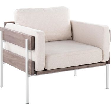 Kari Accent Chair In Cream and Grey