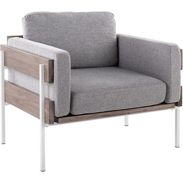 Kari Accent Chair In Grey and White