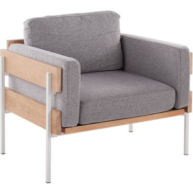 Kari Accent Chair In Grey and Natural