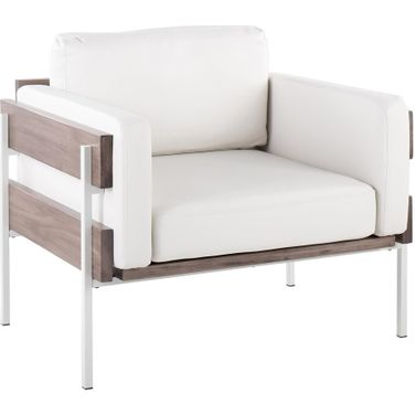 Kari Accent Chair In White and Grey