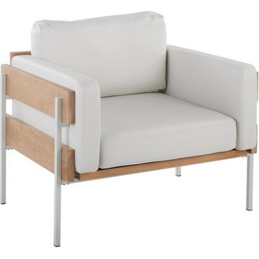 Kari Accent Chair In White and Natural