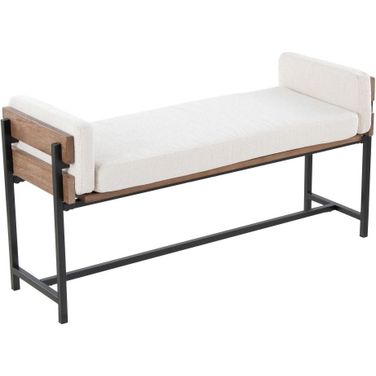 Kari Bench In White and Brown